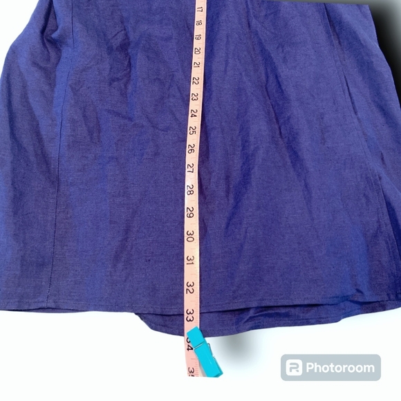 NWOT ASTR the label Euphoria Navy Linen wrap flutter midi dress, size Medium - Picture 12 of 12